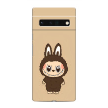 Чехол с Лабубу на Google Pixel 6 Pro (Коричневый Лабубу)