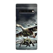 Чехол с мемами тралалело тралала для Google Pixel 6 Pro – Гусини и крокодило