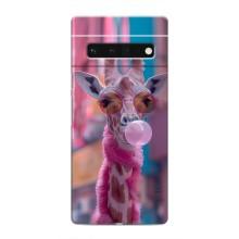 Чехол с принтом стильные животные для Гугл Пиксель 6 Про (Стильный жирав)