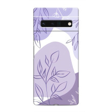 Силиконовый чехол с принтом в цветах на Google Pixel 6 Pro – Фиолетовый дизайн