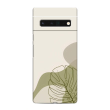 Силиконовый чехол с принтом в цветах на Google Pixel 6 Pro – Монстера зелёная