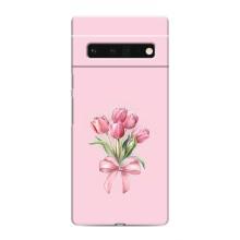 Чохол з розовим принтом для Google Pixel 6 Pro – Букет квітів
