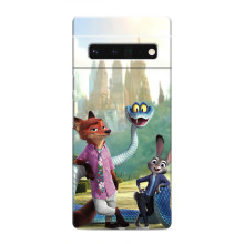 Чехол Зоотрополіс на Google Pixel 6 Pro – Ник Джуди и змея