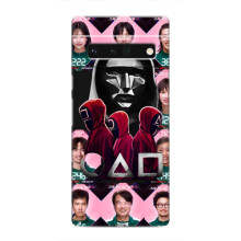 Чехол Гра в кальмара для Google Pixel 6 Pro – Персонажи игры кальмара