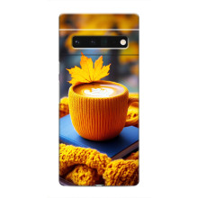 Чехол с уникальным дизайном «Осень с кофе» для Google Pixel 6 Pro – Кофе с жёлтым