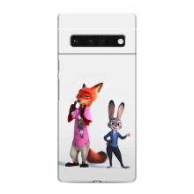 Силіконовий чохол з принтом Зоотрополіс для Google Pixel 6 Pro – Джуді і Нік