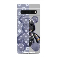 Силиконовый чехол для Google Pixel 6 Pro (Медведь Louis Vuitton)