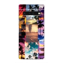 Силиконовый чехол с КАРТИНКАМИ лето для Google Pixel 6 Pro (AlphaPrint) (Летний отпуск)