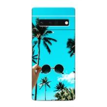 Силиконовый чехол с КАРТИНКАМИ лето для Google Pixel 6 Pro (AlphaPrint) (Взгляд лето)