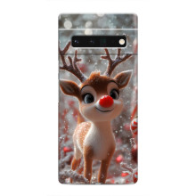 Яркий чехол для Google Pixel 6 Pro с Зимними Оленятами