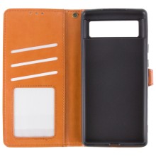 Кожаный чехол-книжка GETMAN Gallant (PU) для Google Pixel 6 – Коричневый