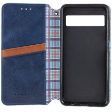 Кожаный чехол-книжка GETMAN Cubic (PU) для Google Pixel 6 – Синий