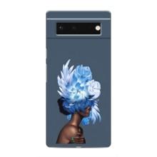 Чехлы (ART) Цветы на Google Pixel 6 (VPrint) (Квіти на голові)