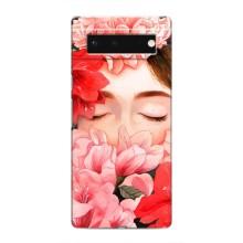Чехлы (ART) Цветы на Google Pixel 6 (VPrint) (Очі в квітах)