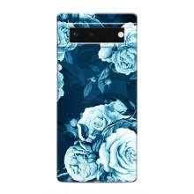 Чехлы (ART) Цветы на Google Pixel 6 (VPrint) (Блактині бутони)