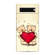 Чехлы для любимой на Гугл Пиксель 6 (VPrint) (Медвежонки)