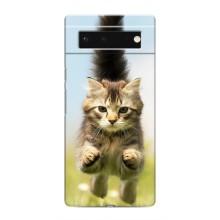 Чехлы с Котиками для Google Pixel 6 (VPrint) (Прыжок кота)