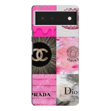 Чехол (Dior, Prada, YSL, Chanel) для Google Pixel 6 (Модница)