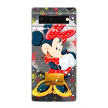 Чохол Disney Mouse Google Pixel 6 (PREMIUMPrint) (Minni з бантіком)