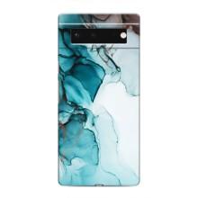 Чохол для Гугол Піксель 6 - з принтом (Дизайнерські) (AlphaPrint) (Бірюзовий мрамор)