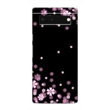 Чохол для Гугол Піксель 6 - з принтом (Дизайнерські) (AlphaPrint) (Квіти маленькі)