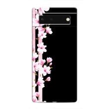 Чохол для Гугол Піксель 6 - з принтом (Дизайнерські) (AlphaPrint) (Квіточки)