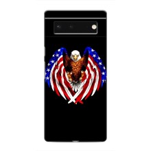 Чехол Флаг USA для Google Pixel 6 (Крылья США)