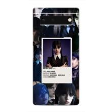 Чехлы Венсдей на Google Pixel 6 Уэнсдей (AlphaPrint) (коллаж Уэнздей)