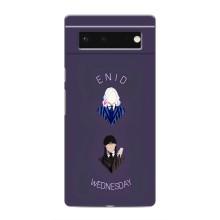 Чехлы Венсдей на Google Pixel 6 Уэнсдей (AlphaPrint) (Уэнздей и подруга)