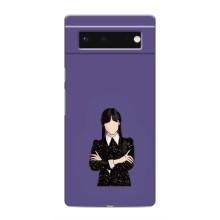 Чехлы Венсдей на Google Pixel 6 Уэнсдей (AlphaPrint) (Уэнздей в черном)
