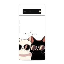 Чехол с рисунком кот на Google Pixel 6 – Коты в очках