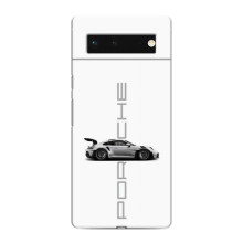Чехол с авто Порше для Google Pixel 6 – белый Порше