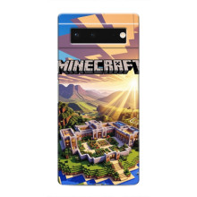 Чехол с картинками Майнкрафт для Гугл Пиксель 6 (Minecraft)