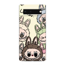 Чохол з Лабубу на Google Pixel 6 (Колаж Лабубу)