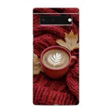 Чехол с уникальным дизайном «Осень с кофе» для Google Pixel 6 – Кофе на пледе