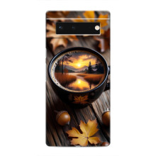 Чехол с уникальным дизайном «Осень с кофе» для Google Pixel 6 – Тёмный кофе
