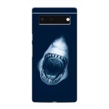 Силиконовый бампер с картинкой животных для Google Pixel 6 (Пасть Акулы)