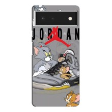 Силиконовый Чехол Nike Air Jordan на Гугл Пиксель 6 (Air Jordan)