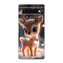 Яркий чехол для Google Pixel 6 с Зимними Оленятами – Оленёнок
