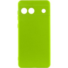 Чехол Silicone Cover Lakshmi Full Camera (A) для Google Pixel 6a (Салатовый)