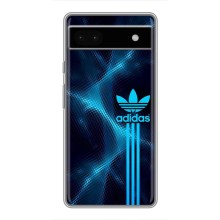Чехлы Адидас для Google Pixel 6a (AlphaPrint) (Синий Адидас)