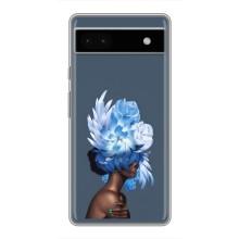Чехлы (ART) Цветы на Google Pixel 6a (VPrint) (Цветы на голове)