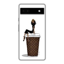 Чехлы Луи Витон для Google Pixel 6a (AlphaPrint - LOUIS VUITTON) (кофе LOUIS VUITTON)