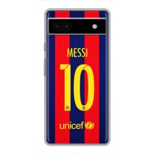 Чехлы Месси для Google Pixel 6a (AlphaPrint) (Messi Barca 10)