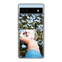 Чехлы с изображением разных животных для Google Pixel 6a (Ежик на руках)