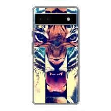 Чехлы с изображением разных животных для Google Pixel 6a (Яркий Тигр)