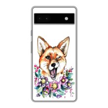 Чехлы с картинкой Лисички для Google Pixel 6a (VPrint) (Веселая лисичка)