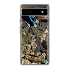 Чехлы с картинкой ЗСУ для Google Pixel 6a (AlphaPrint) (Воин ВСУ)