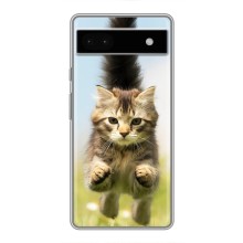 Чехлы с Котиками для Google Pixel 6a (VPrint) (Прыжок кота)
