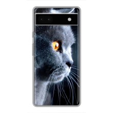 Чехлы с Котиками для Google Pixel 6a (VPrint) (Серый Кот)